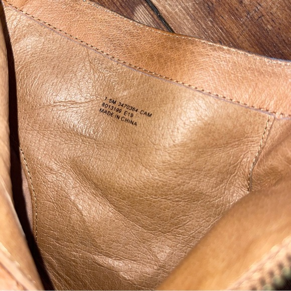 Frye Tan Leather Ankle Booties with Stacked Heel - Picture 7 of 7